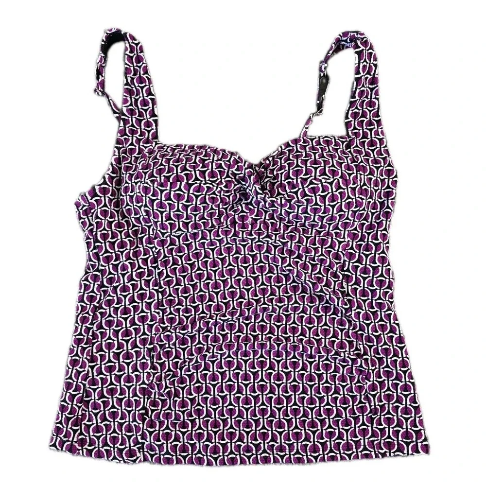 Lands' End Women's Geometric Print tankini Size 18W New With Tags (300)